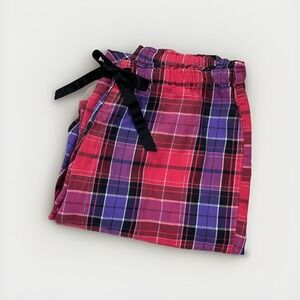 VIctoria's Secret Plaid Jogger Pajama Pants Pink Purple Silver Womens XS